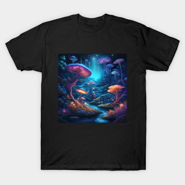 Bioluminescent Plants T-Shirt by SmartPufferFish